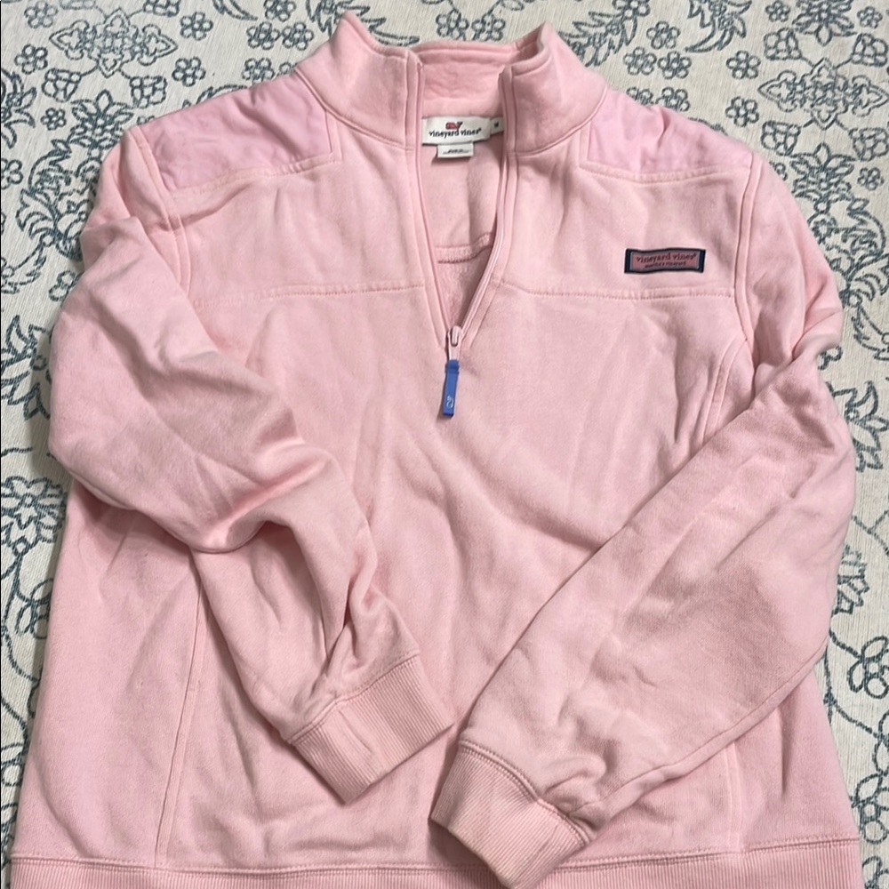 Vineyard Vines Soft Pink Quarter-Zip Pullover